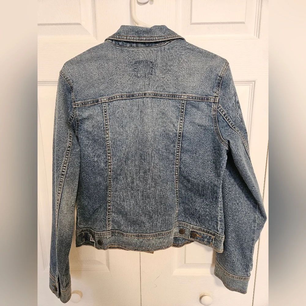 Old Navy Denim (Jean) Trucker Jacket Womens Size L - Picture 2 of 8